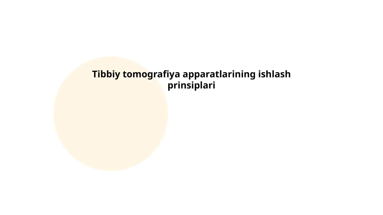 Tibbiy tomografiya apparatlarining ishlash prinsiplari
