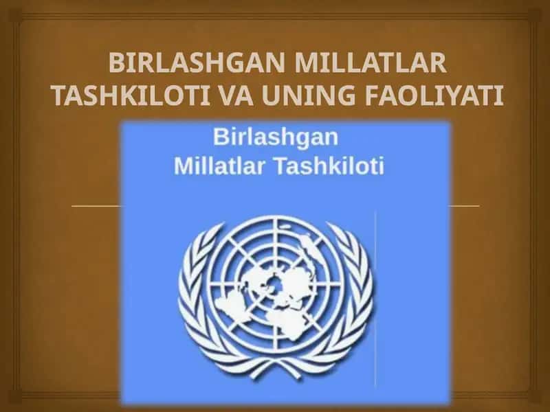 BIRLASHGAN MILLATLAR TASHKILOTI VA UNING FAOLIYATI
