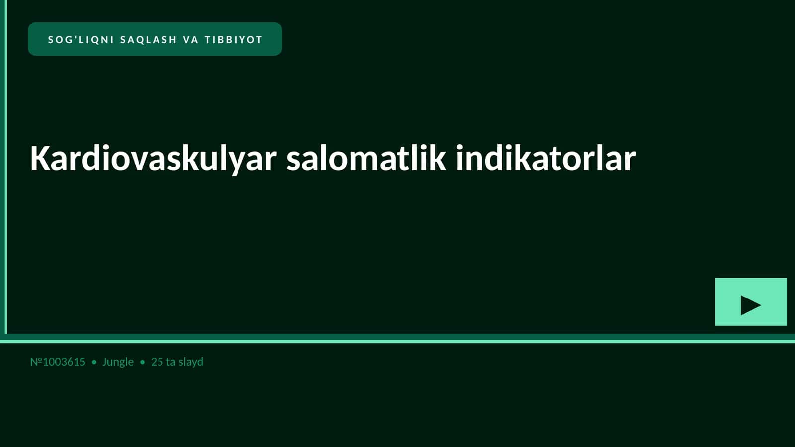 Kardiovaskulyar salomatlik indikatorlar