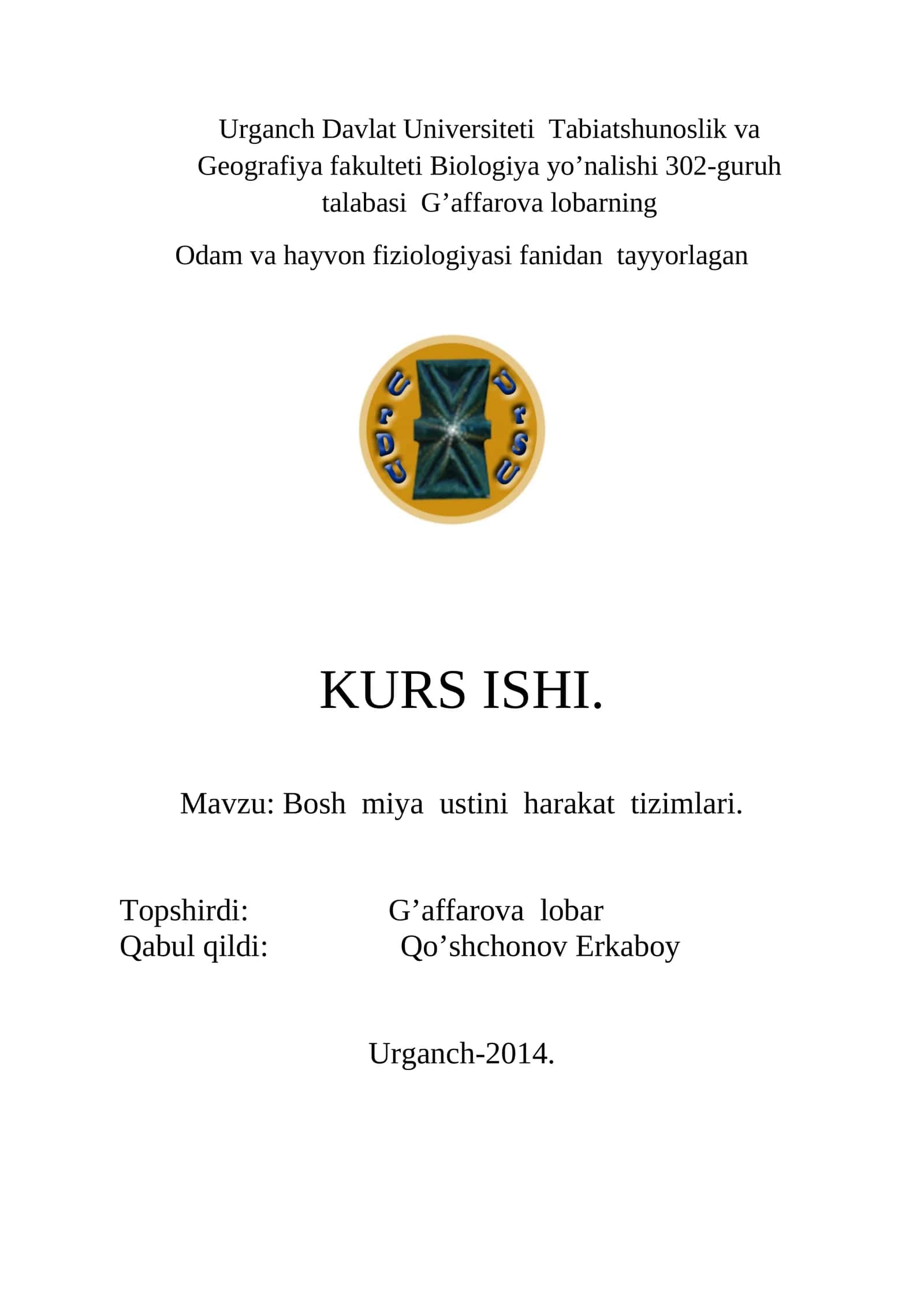 Bosh miya ustini harakat tizimlari