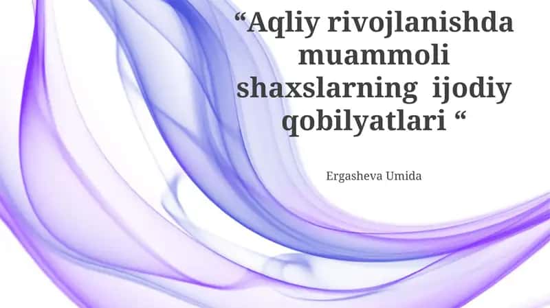 Muammoli Shaxslarning Ijodiy Potensiali