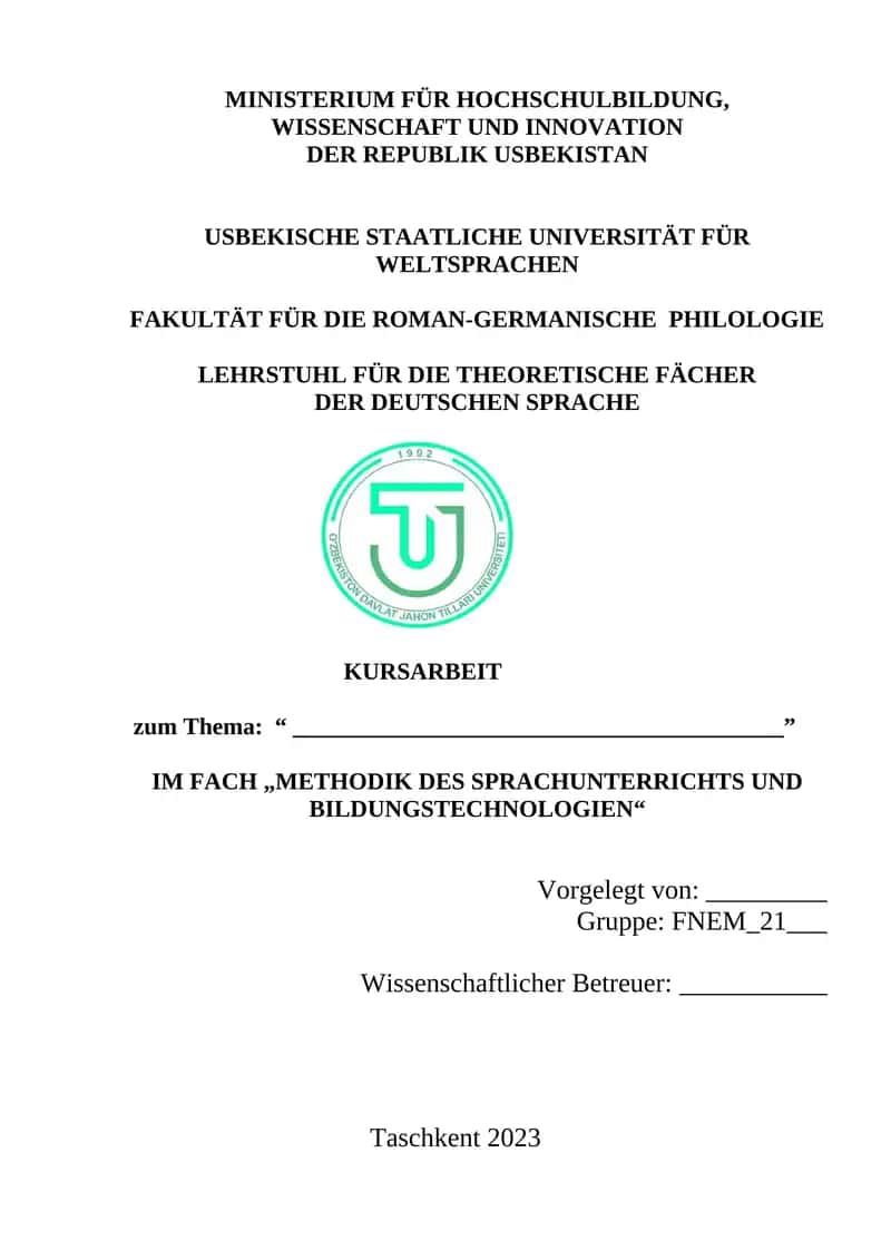 KURSARBEIT