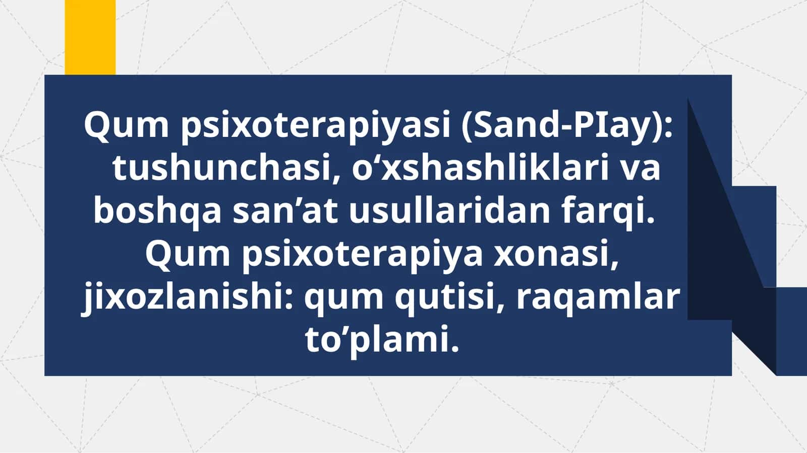 Qumpsixoterapiyasi(Sand-PIay)