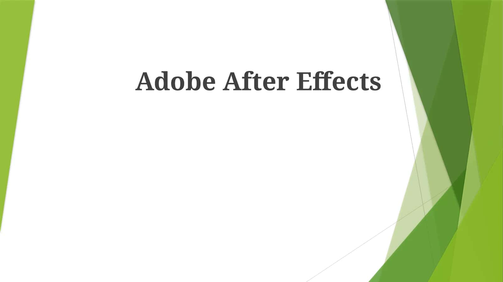 Adobe After Effects