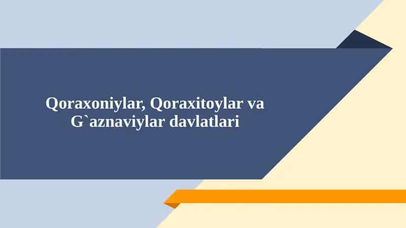 Qoraxoniylar, Qoraxitoylar va G'aznaviylar davlatlari