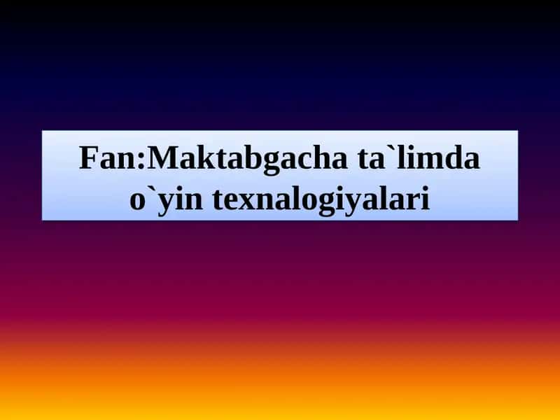 O`yin faoliyatining psixologik nazariyalar