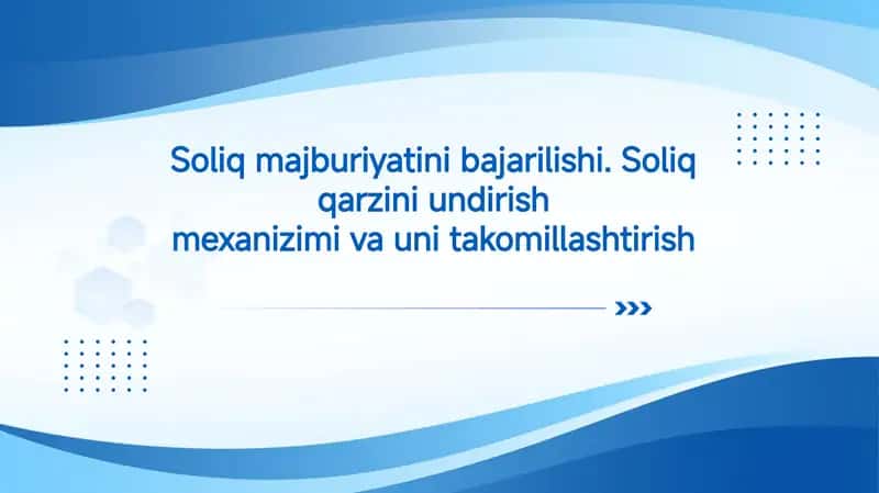 Soliq majburiyati va undirish