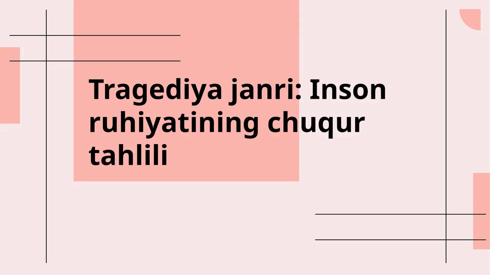 Tragediya janri: Inson ruhiyatining chuqur tahlili