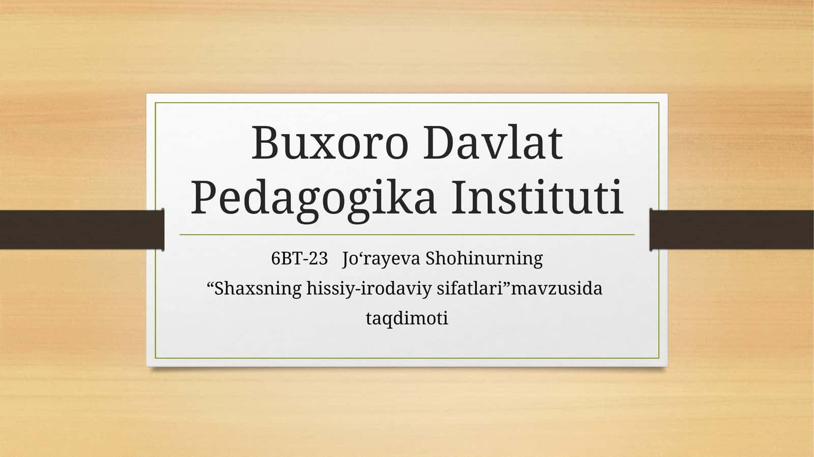 Shaxsning hissiy-irodaviy sifatlari