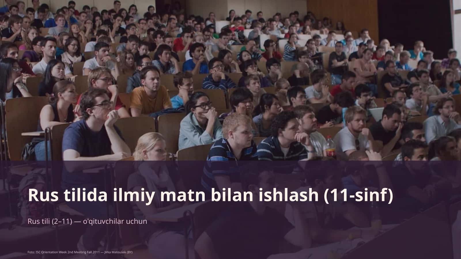 Rus tilida ilmiy matn bilan ishlash (11-sinf)
