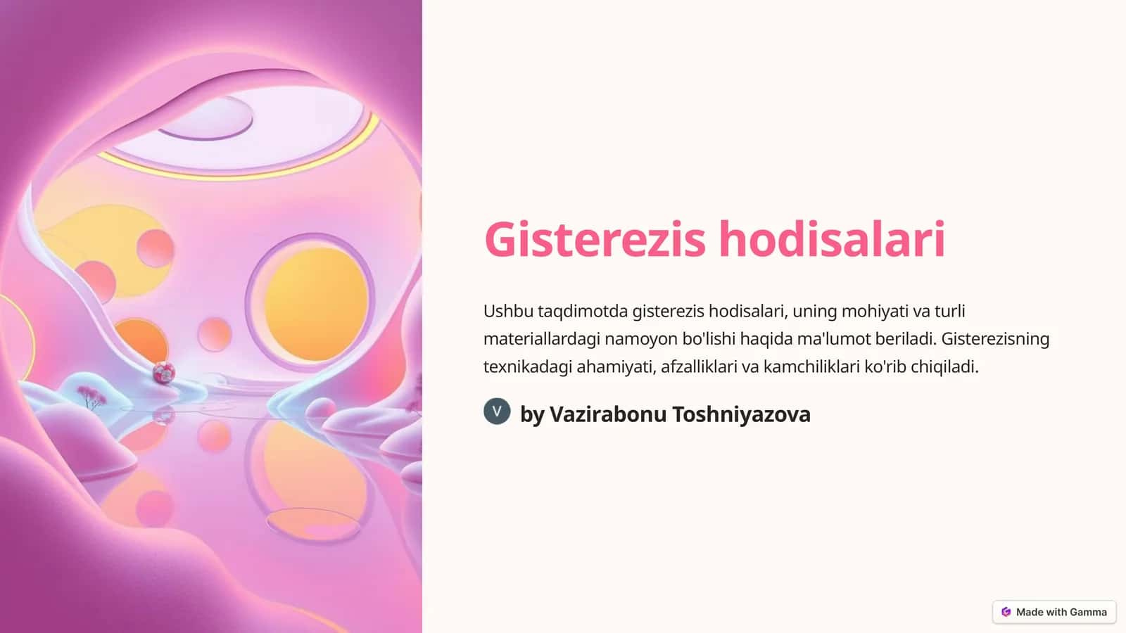 Gisterezis hodisalari