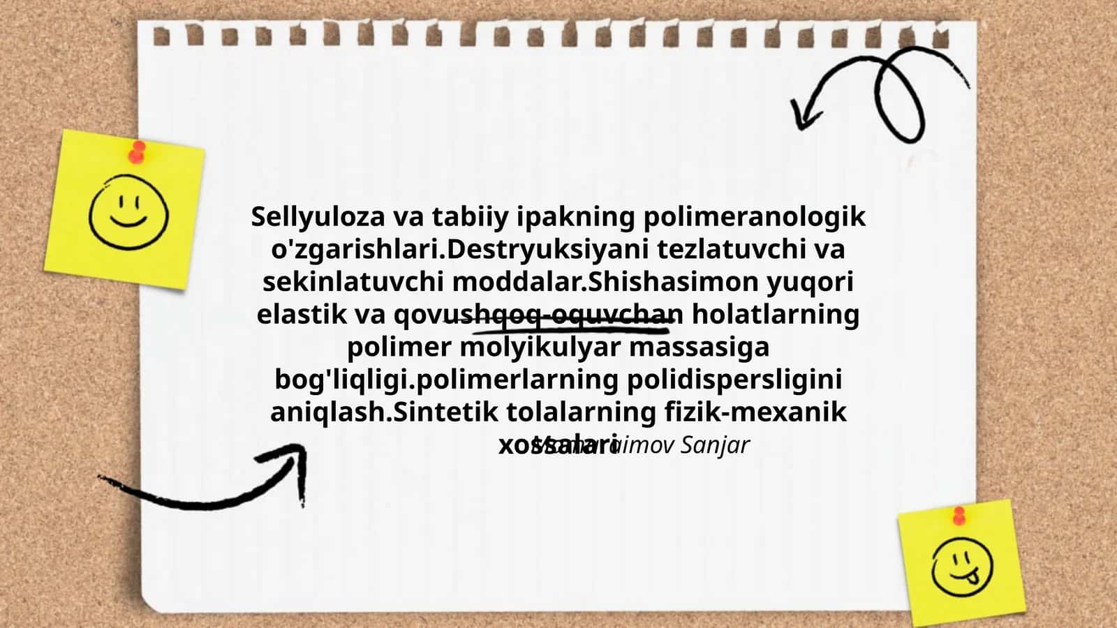 Sellyuloza va tabiiy ipakning polimeranalogik o'zgarishlari