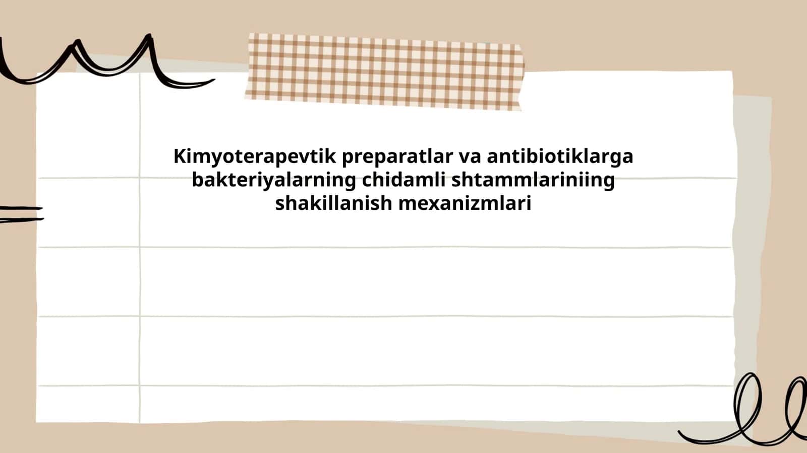 Kimyoterapevtik preparatlar va antibiotiklarga bakteriyalarning chidamli shtammlariniing shakillanish mexanizmlari