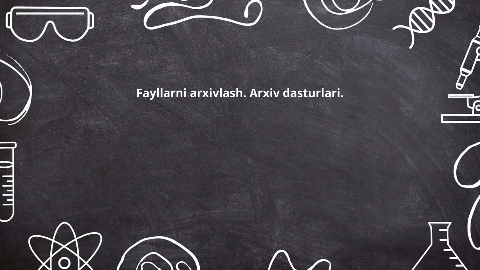 Fayllarni arxivlash. Arxiv dasturlari