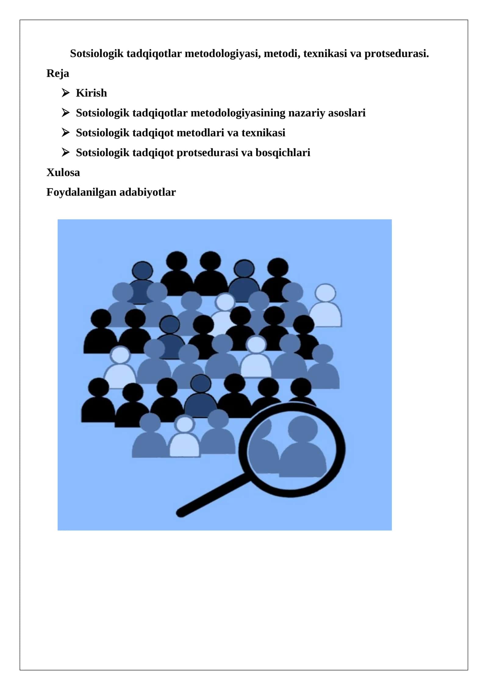 Sotsiologik tadqiqotlar metodologiyasi