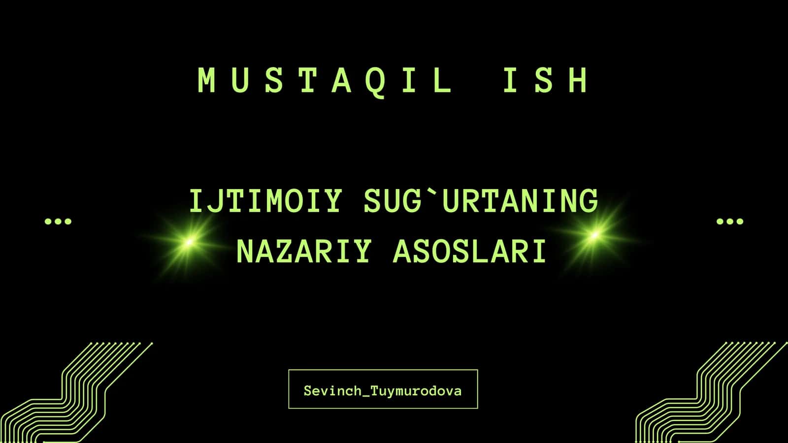 Ijtimoiy suğurtaning nazariy asoslari