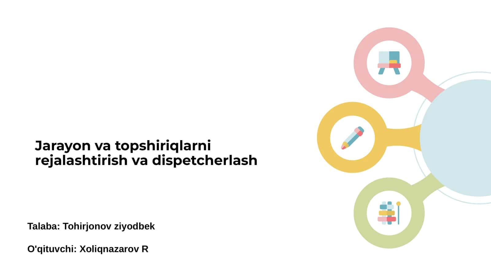Jarayonlarni rejalashtirish asoslari