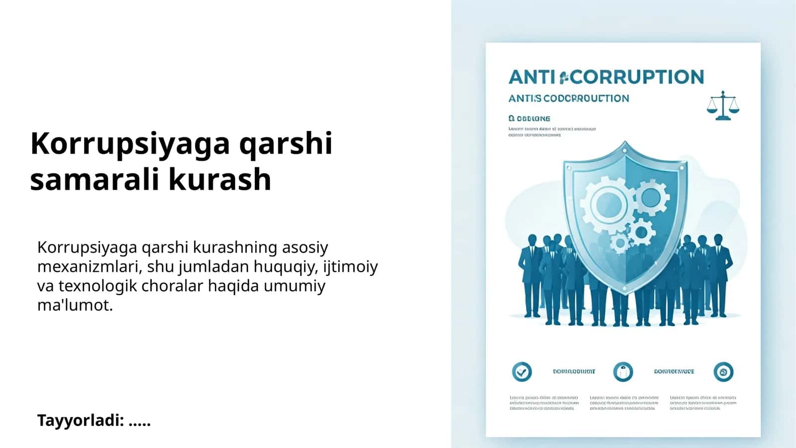 Korrupsiyaga qarshi samarali kurash