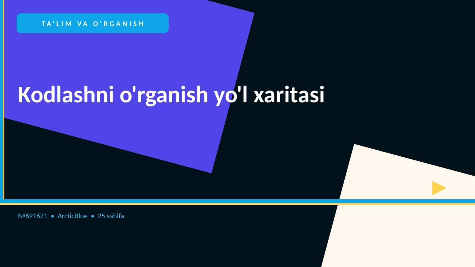 Kodlashni o'rganish yo'l xaritasi