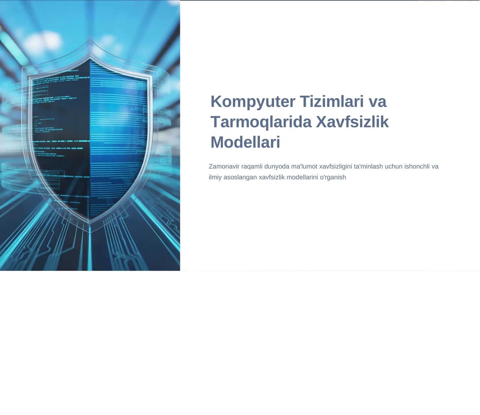 Xavfsizlik Modellari