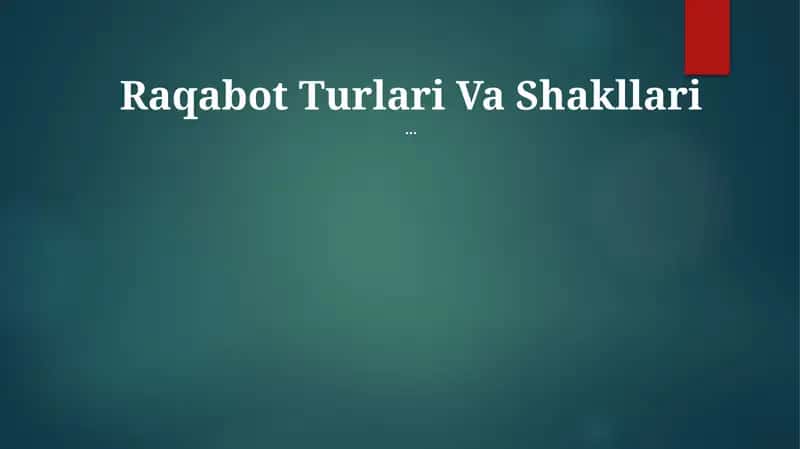 Raqobat Turlari Va Shakllari