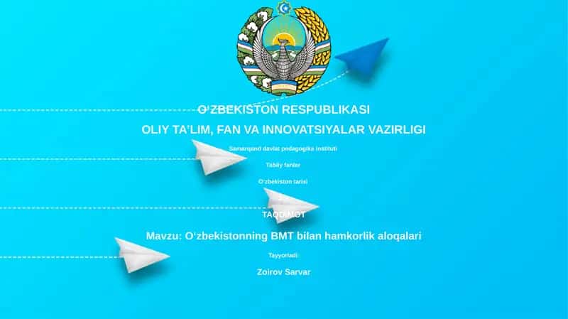 Oʻzbekistonning BMT bilan hamkorlik aloqalari