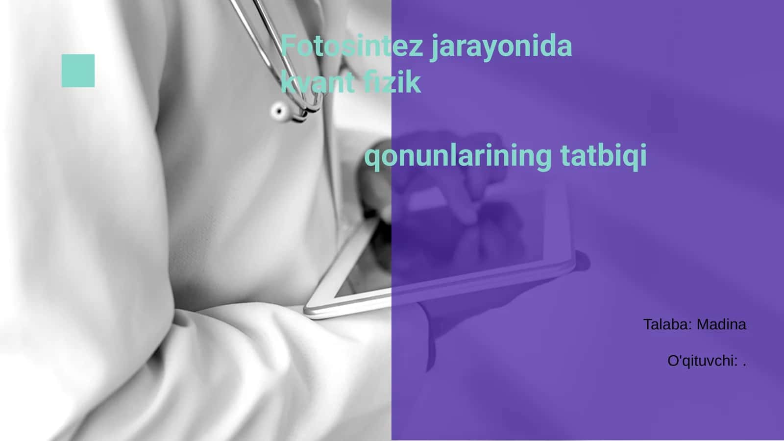 Fotosintez va kvant fizikasi