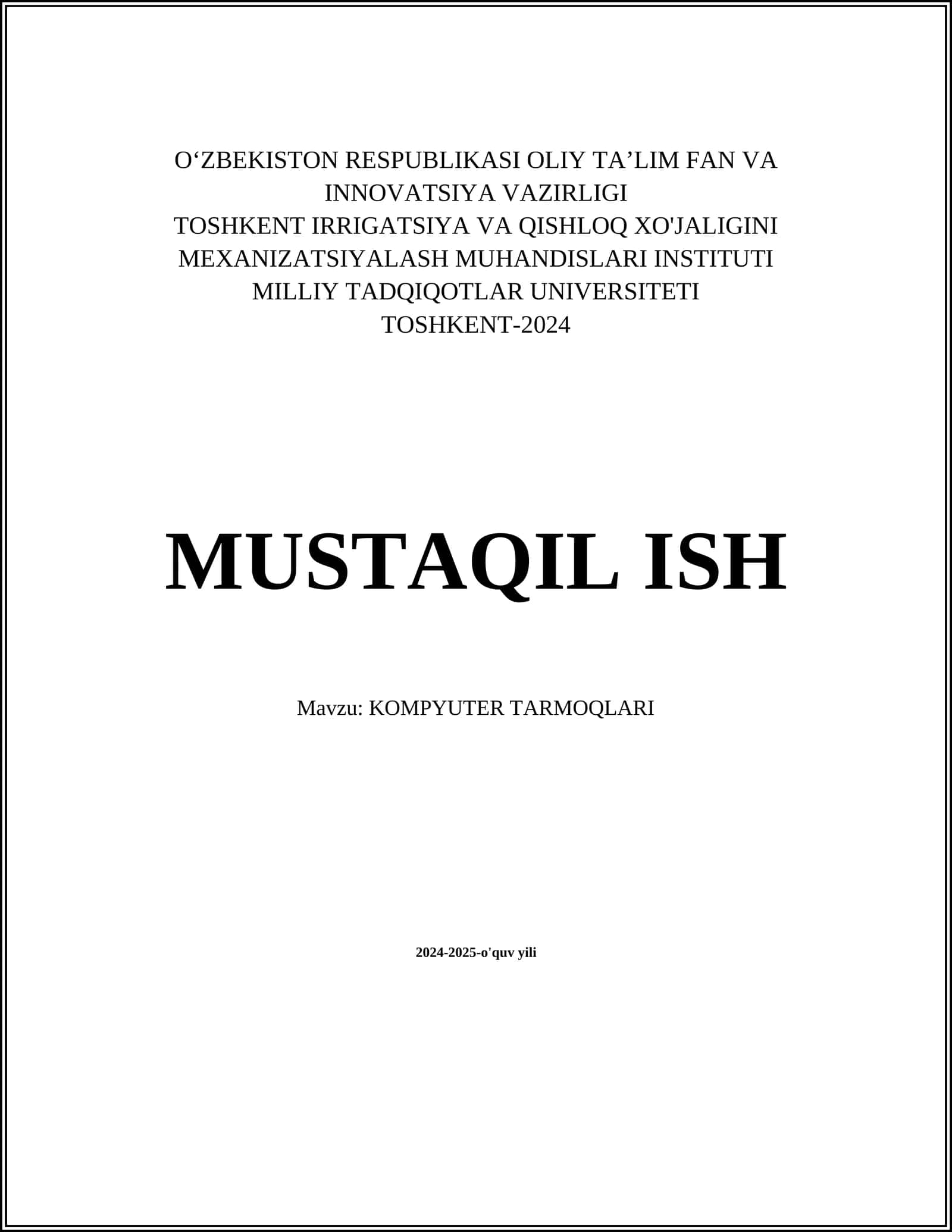 Kompyuter Tarmoqlari