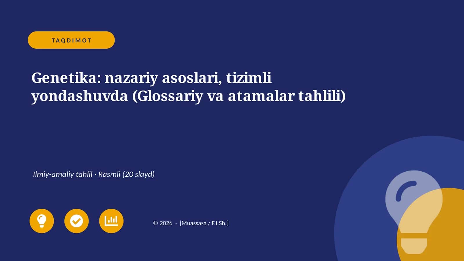 Genetika: nazariy asoslari, tizimli yondashuvda (Glossariy va atamalar tahlili)
