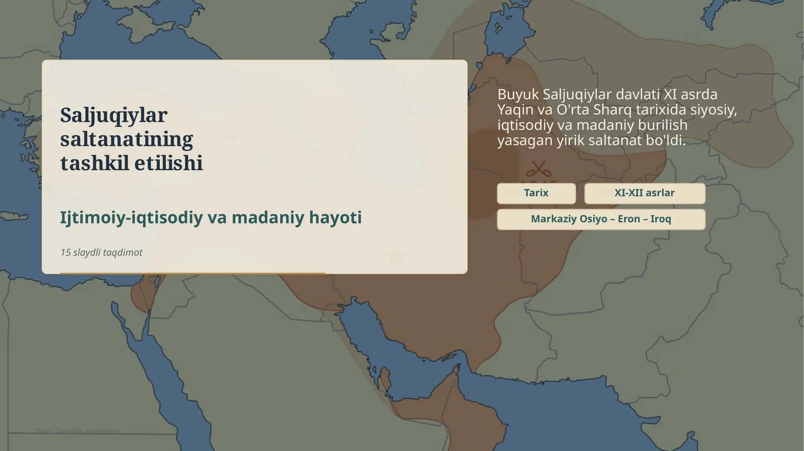 Saljuqiylar saltanatining tashkil etilishi