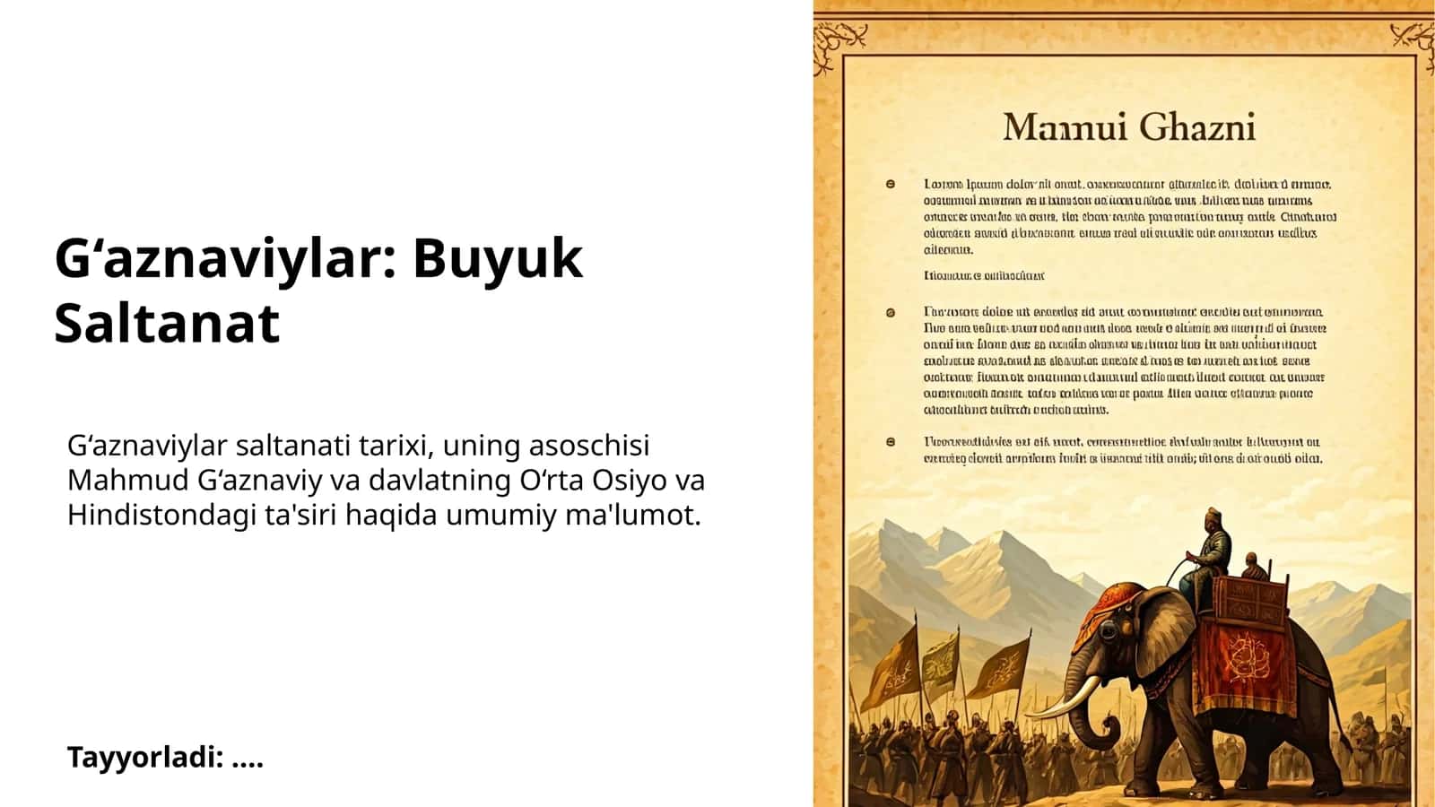 G‘aznaviylar: Buyuk Saltanat