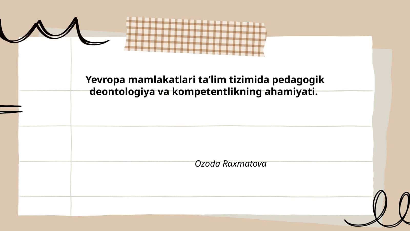Yevropa mamlakatlari ta’lim tizimida pedagogik deontologiya va kompetentlikning ahamiyati