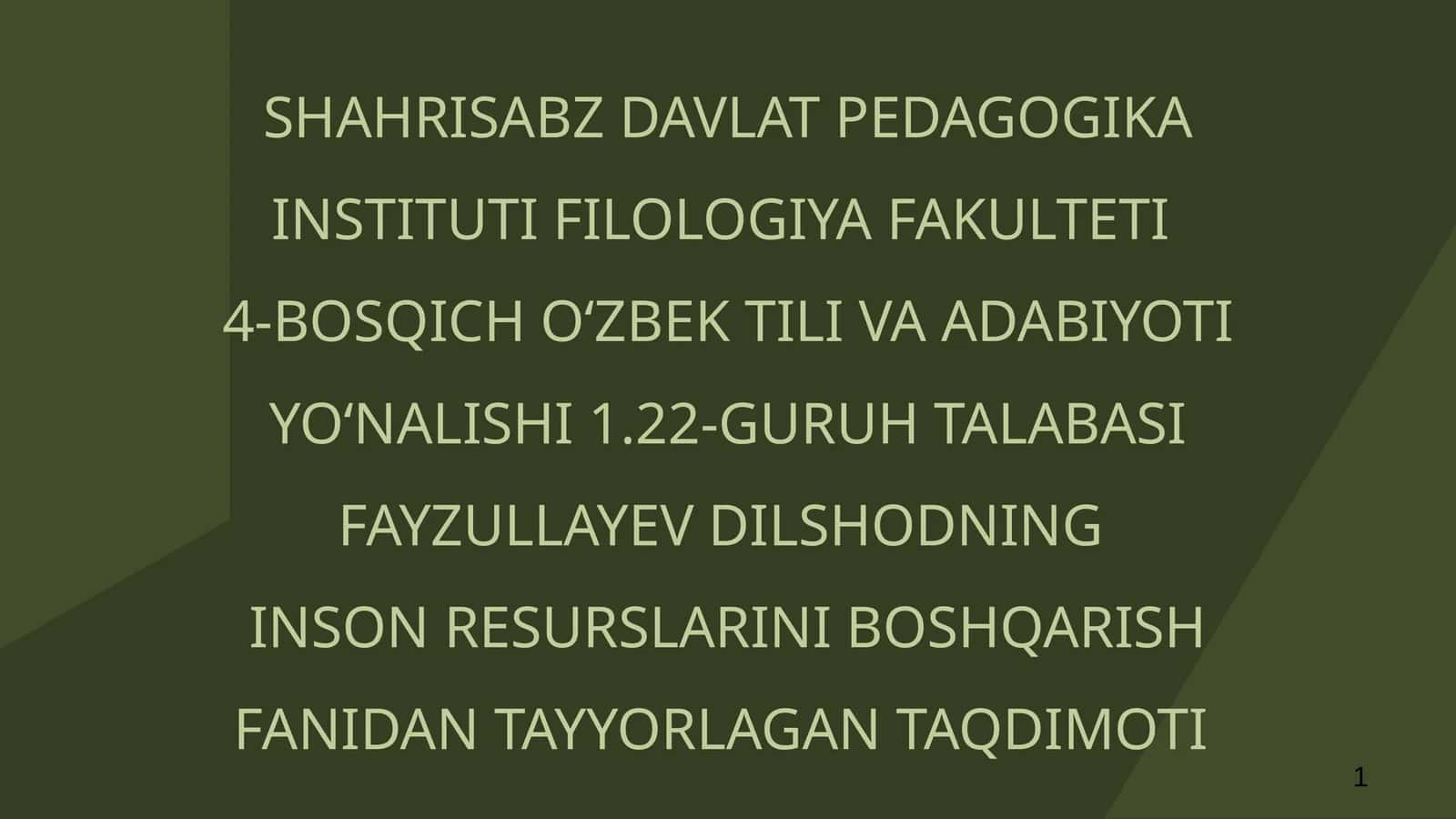 Inson resurslarini karyerasini rejalashtirish va rivojlantirish