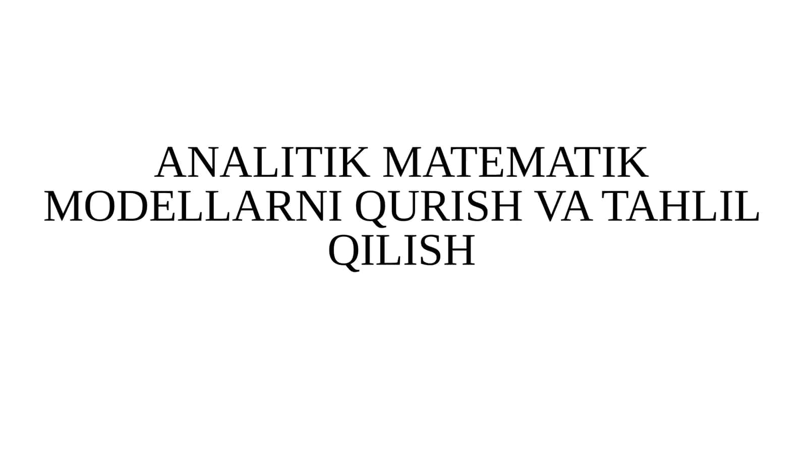 O'zarota'sirqiluvchi populyatsiyalar dinamikasi