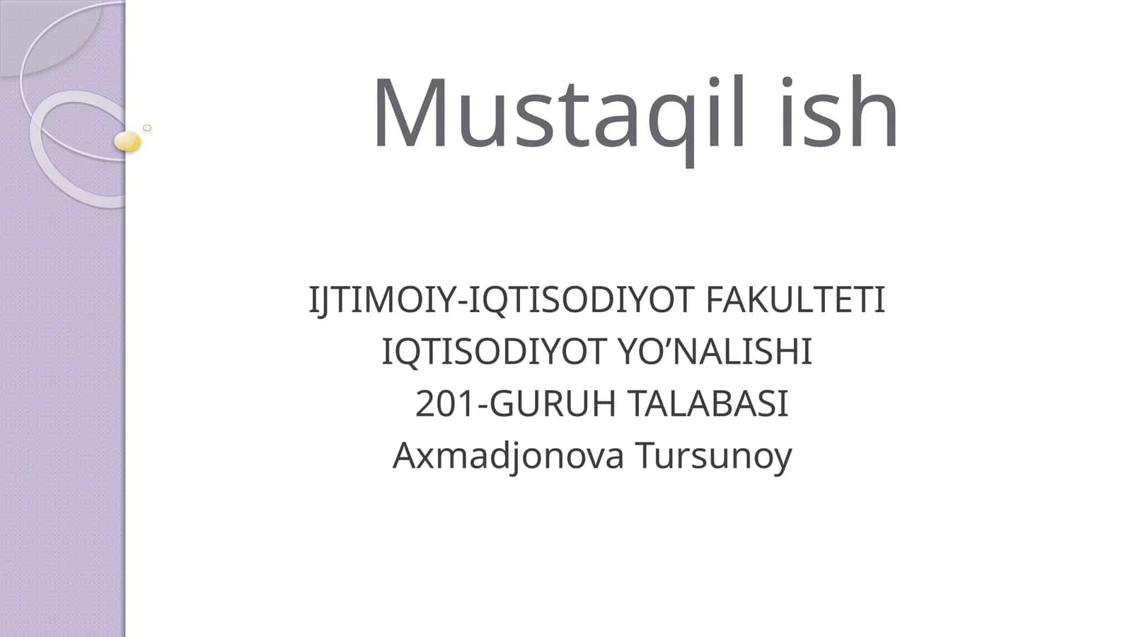 Asosiy Makroiqtisodiy Koʻrsatkichlarga Kirish