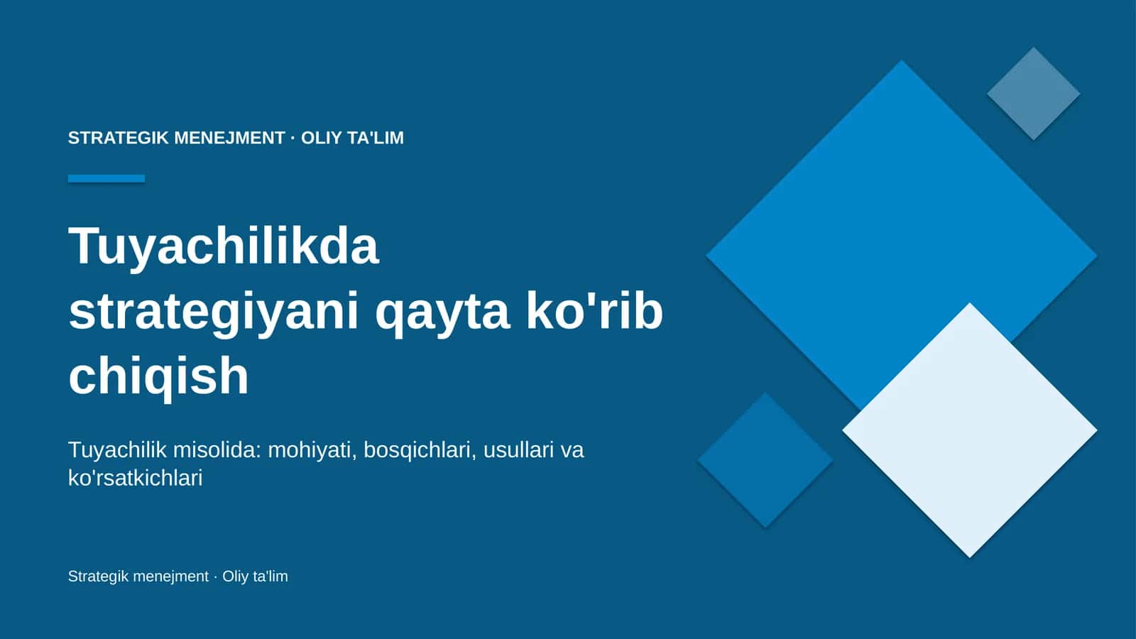 tuyachilikda strategiyani qayta ko'rib chiqish 9797