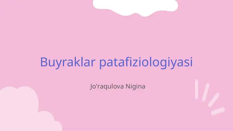 Buyraklar patafiziologiyasi
