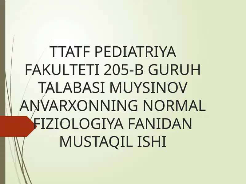 Ichkisekretsiya bezlari fiziologiyasi