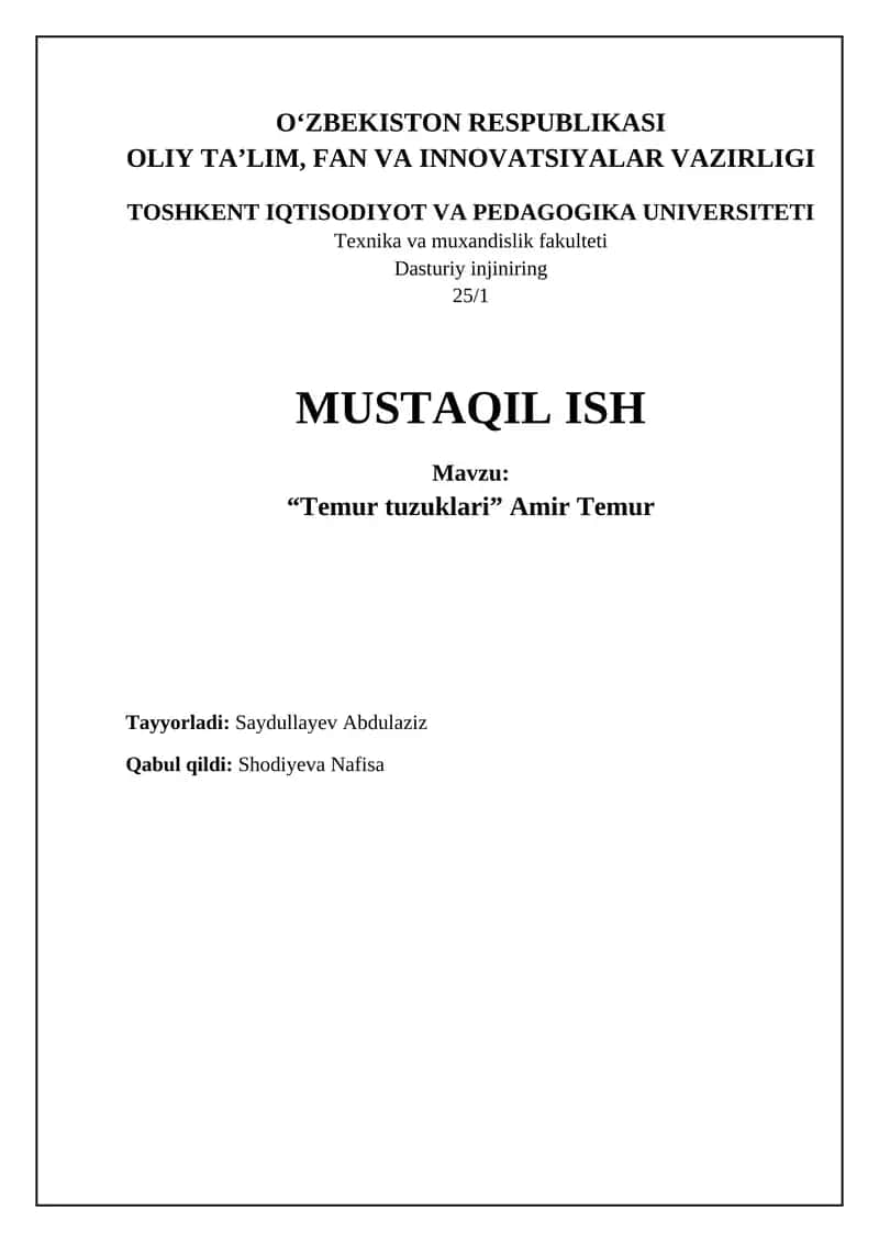 Temur tuzuklari
