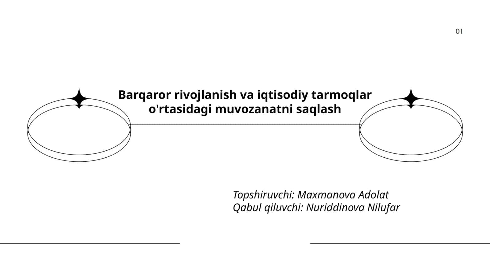 Barqaror rivojlanish va iqtisodiy tarmoqlar o'rtasidagi muvozanatni saqlash