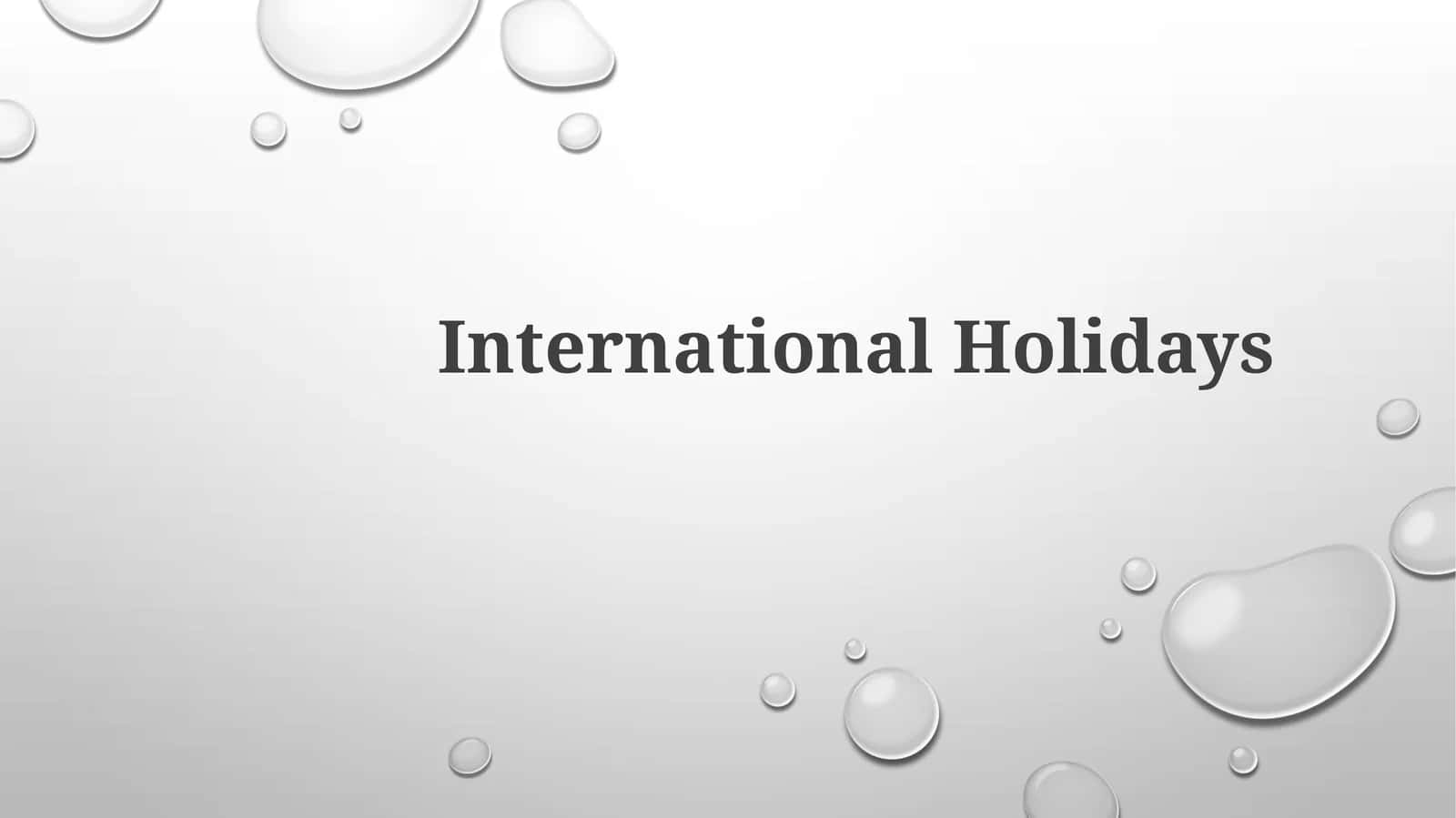InternationalHolidays