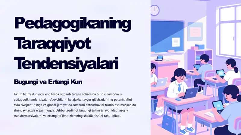 Pedagogikaning Taraqqiyot Tendensiyalari