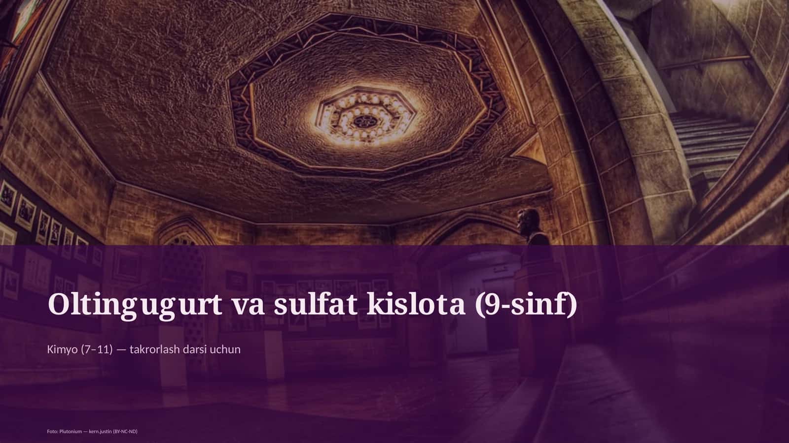 Oltingugurt va sulfat kislota (9-sinf)