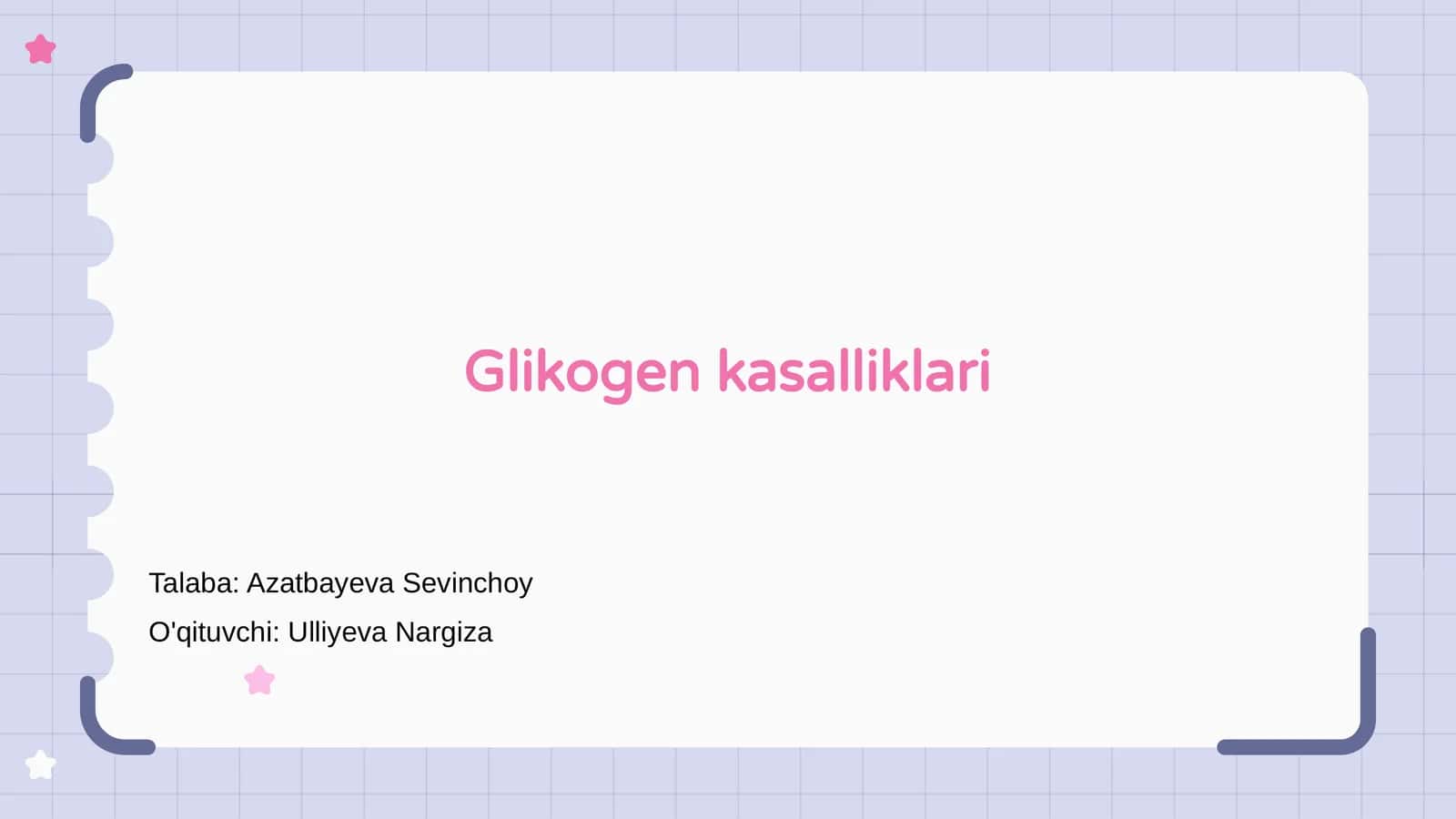 Glikogen kasalliklari