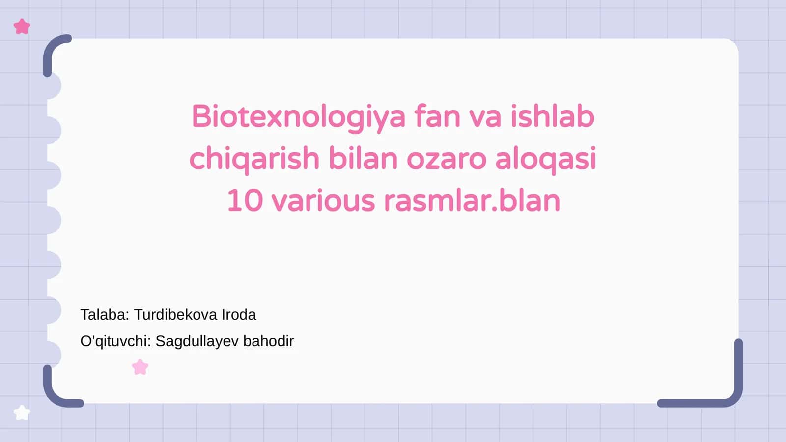 Biotexnologiya fan va ishlab chiqarish bilan ozaro aloqasi
