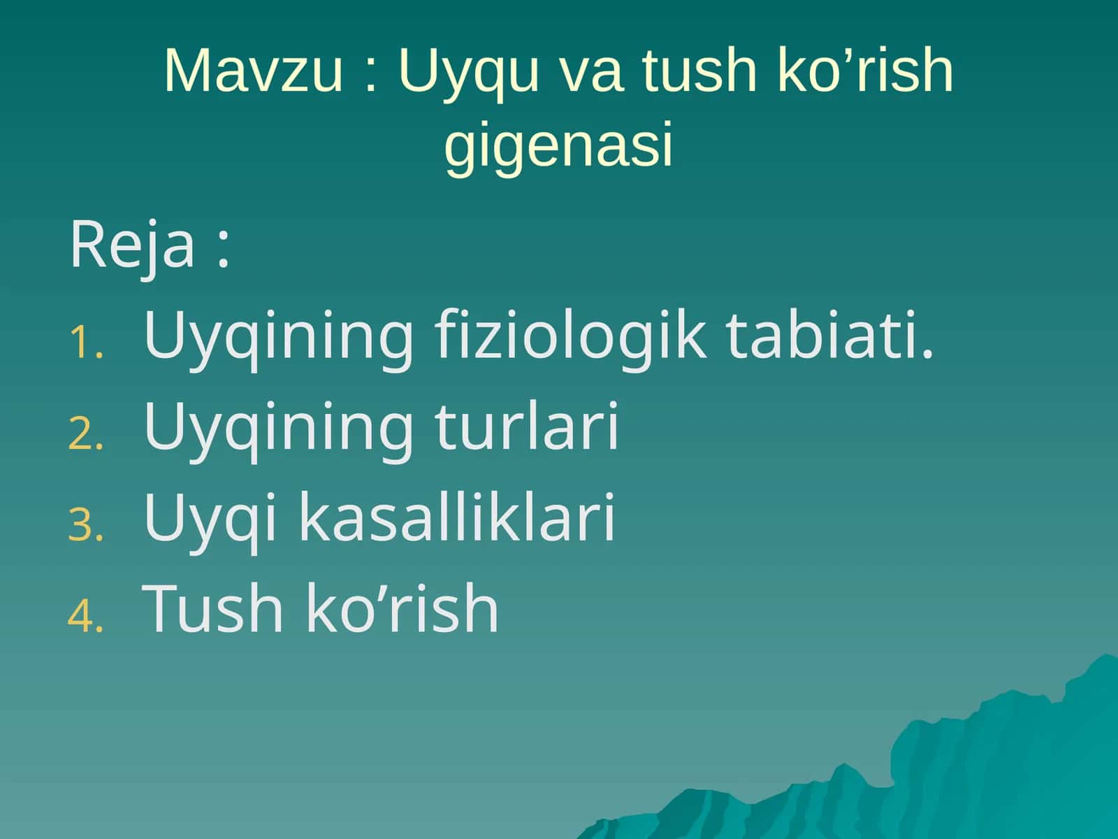 Uyquvatushko’rishgigenasi