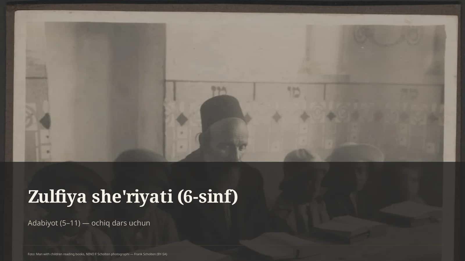Zulfiya she'riyati (6-sinf)