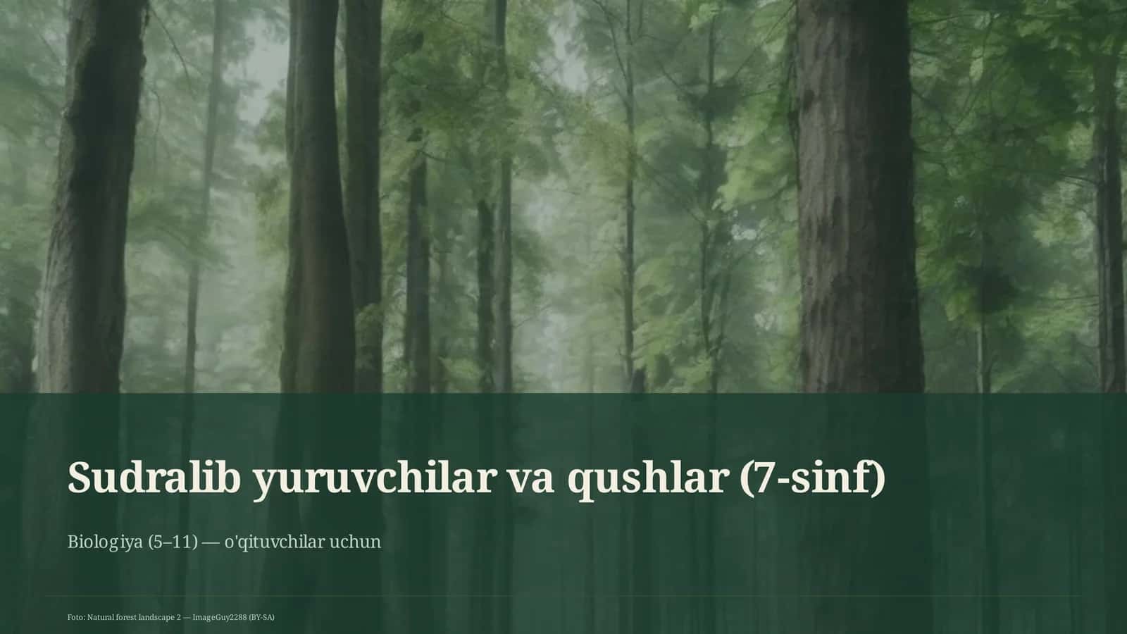 Biologiya (5-11) — o'qituvchilar uchun