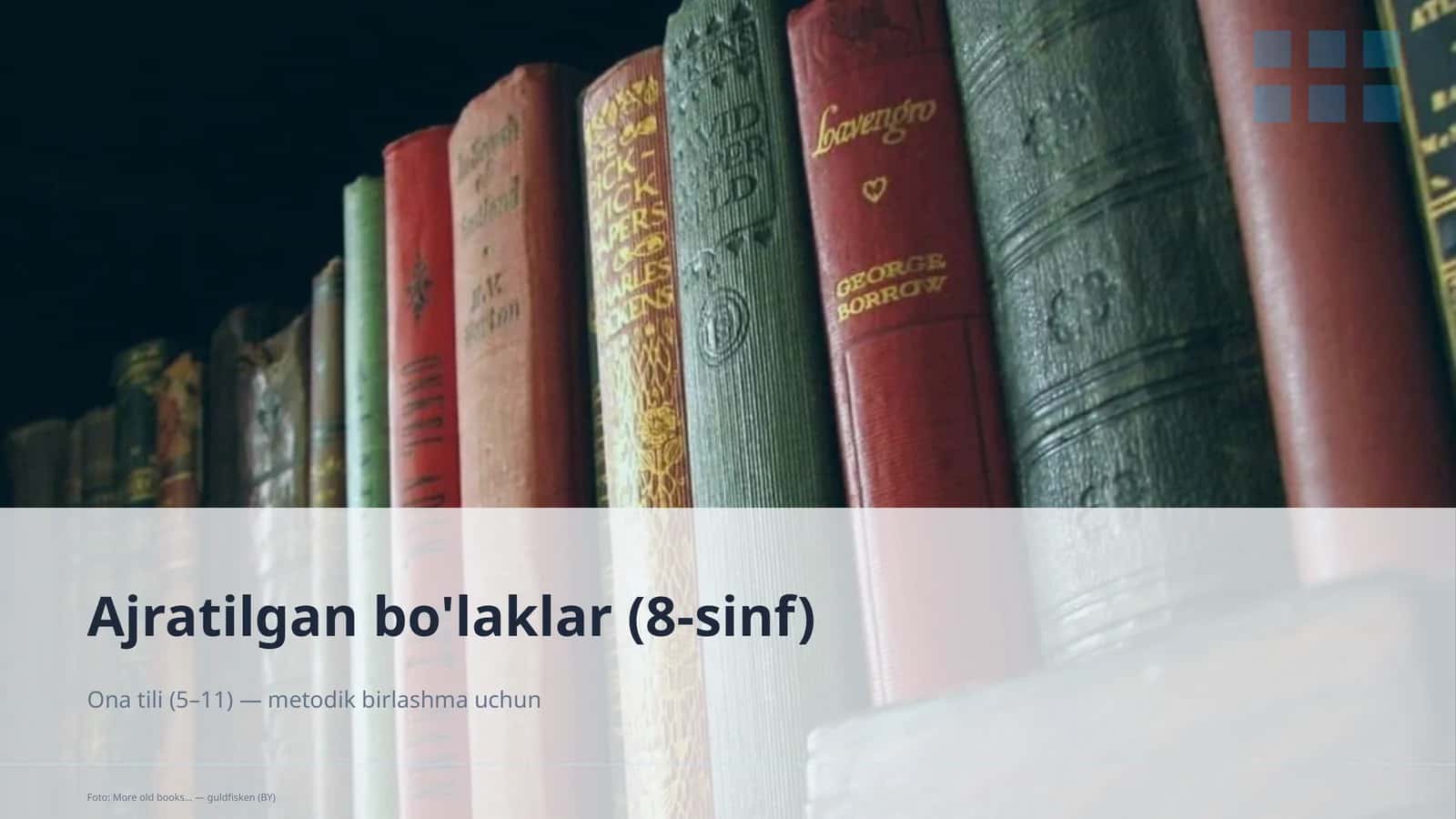 Ajratilgan bo'laklar (8-sinf)