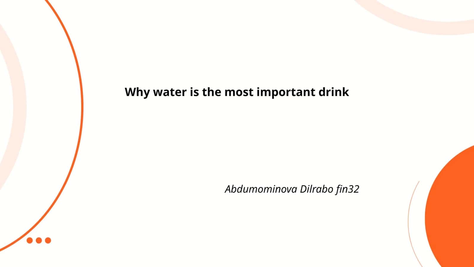 Why water is the most important drink
